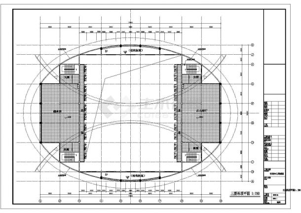 [河南]某市网球综合训练馆建筑、结构施工设计全套图-图一