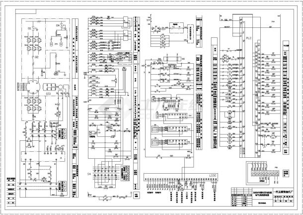 某3000KW发电机组CAD设计构造节点原理图-图一