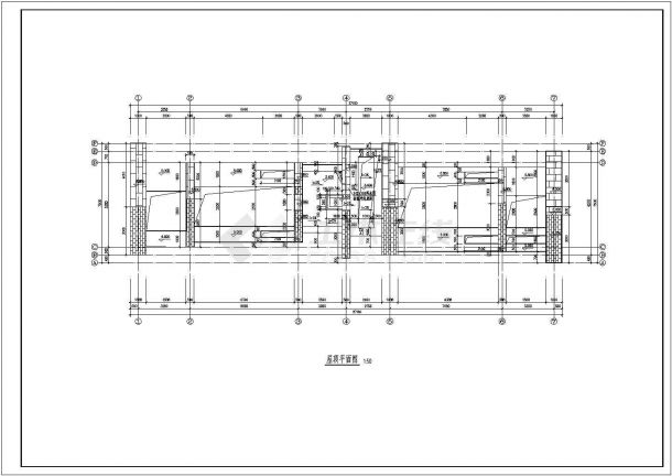 某长21.7米 宽7.5米 一层框架结构景观大门（门卫室）设计cad全套建筑施工图-图一