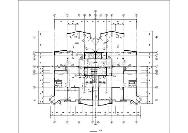 西安市某街道18层框架结构公寓住宅楼全套建筑设计CAD图纸（含跃层）-图二