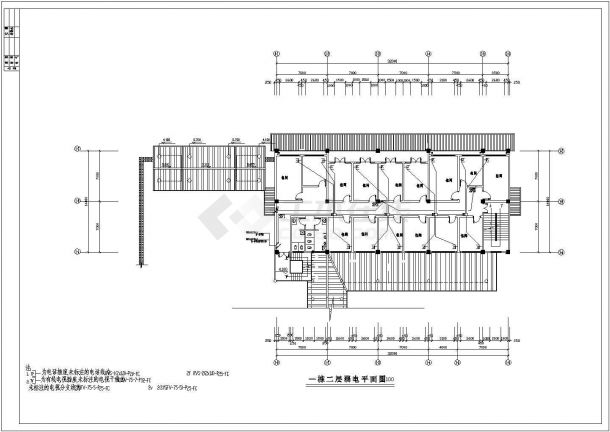 某多层住宅电气CAD构造施工设计图-图二