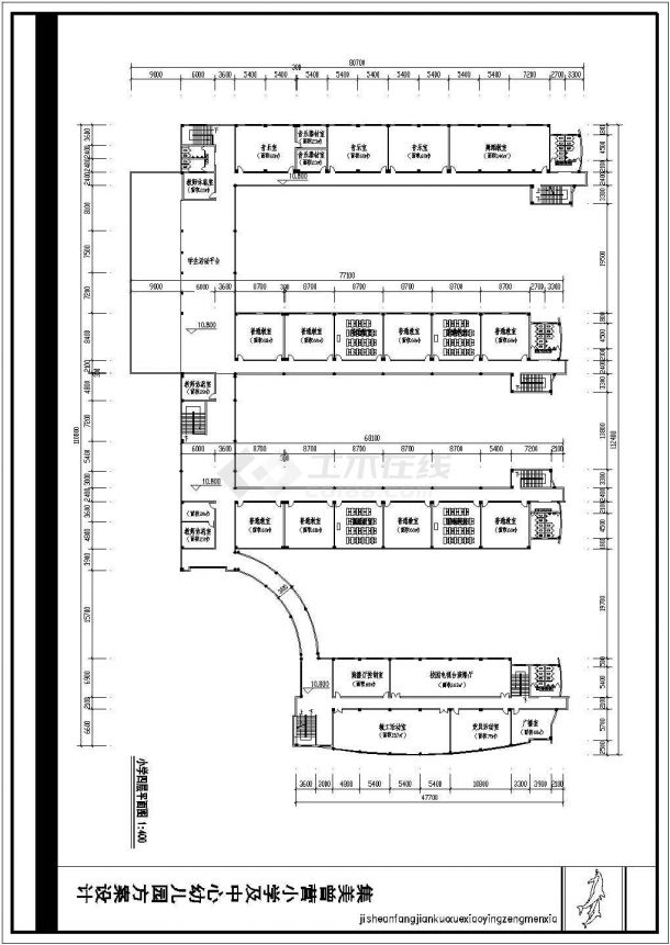 某城市小学规规划cad施工图-图一