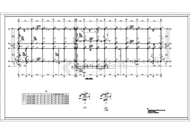 学校教学楼框架结构设计全套CAD图-图二