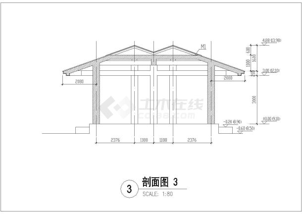 休闲亭设计_多种休闲亭立面剖面CAD图-图二