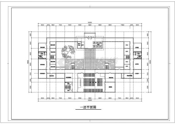 3936平方米1层园林会所建筑方案设计cad图，含设计说明-图二