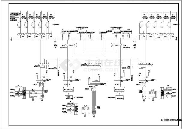 某电厂典型直流系统图CAD设计详细布置图-图二