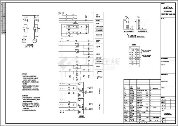 某各种冷却水泵及生活泵控制接线图CAD节点规划图-图二
