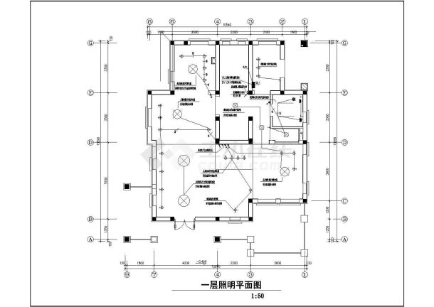 某联排别墅售楼处样板间装修电气CAD设计图-图二
