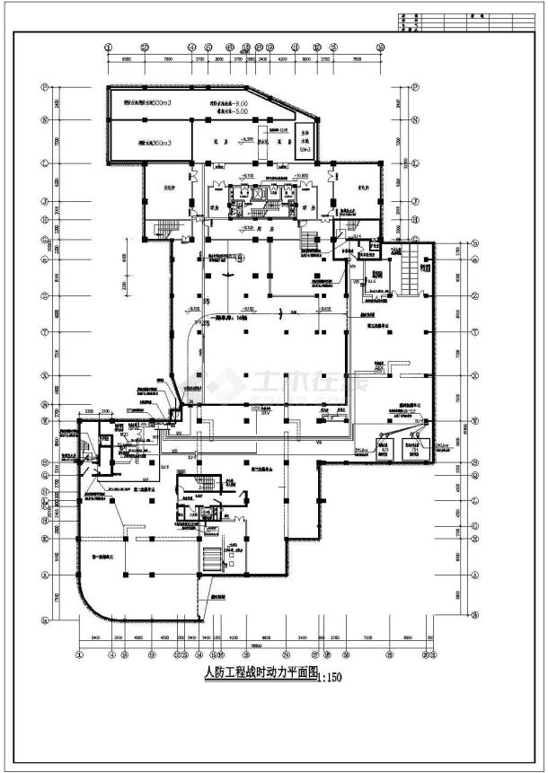 某地下车库人防工程电气CAD详细施工图-图二