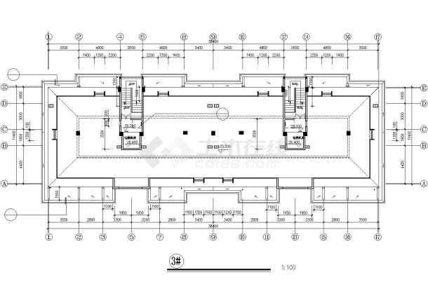 芜湖市某现代化小区9+1层框混结构住宅楼建筑设计CAD图纸-图二