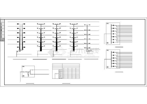 六层住宅电气施工cad图设计，含电气设计说明-图二