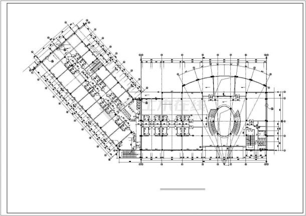 小区会所建筑全套施工图纸（CAD，15张图纸）-图二