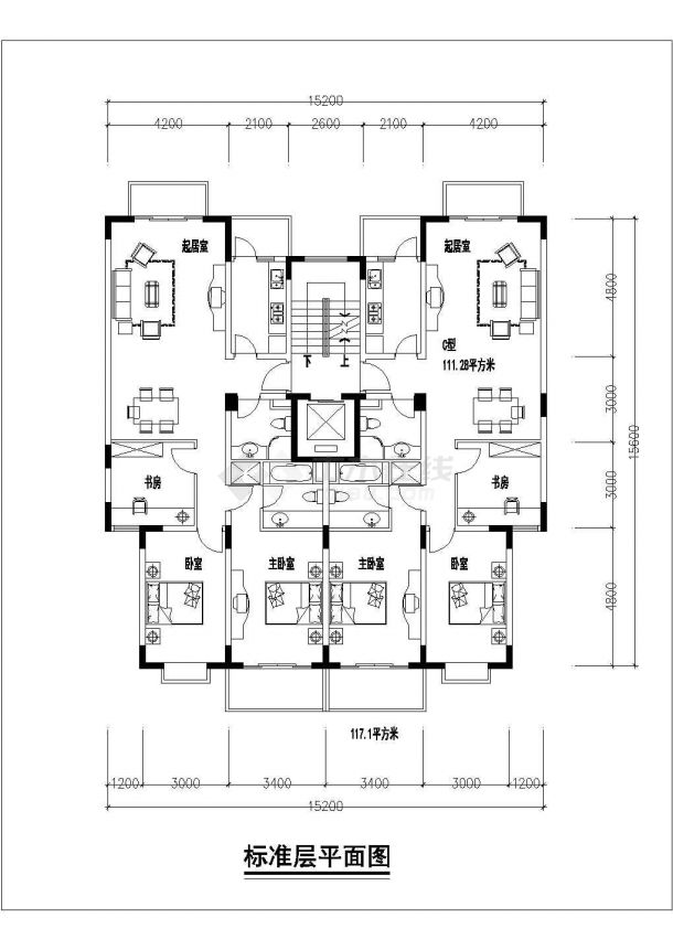 大连市琥岚花园小区经典热门的平面户型设计CAD图纸（共19张）-图二