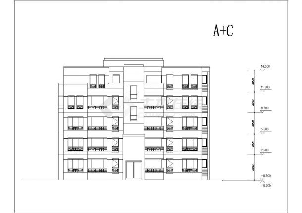 某多层框架结构豪华会所设计cad全套建施图（含高清效果图）-图二