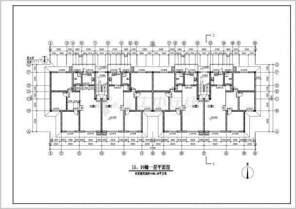 6500平米左右7层砖混结构住宅楼全套建筑设计CAD图纸-图一
