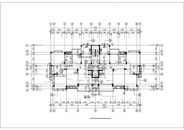 成都某小区8200平米13层框架结构住宅楼全套平立剖面设计CAD图纸-图一