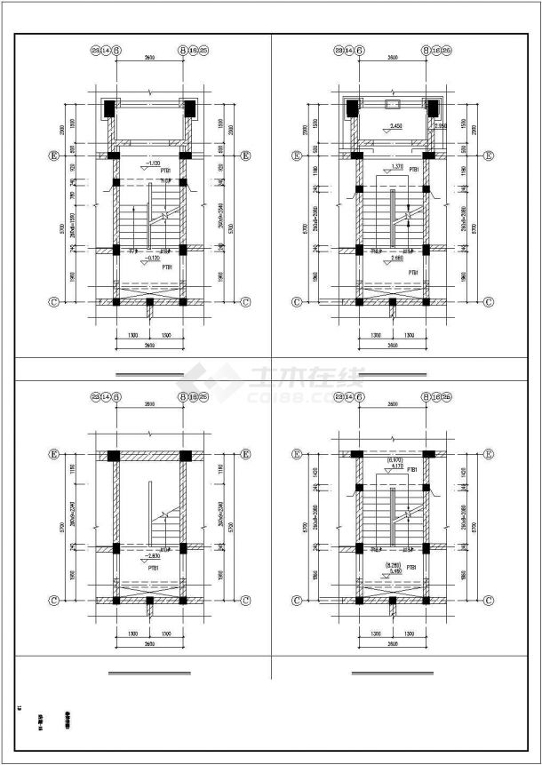 某地上六层砌体结构住宅楼结构设计施工方案CAD图纸-图一