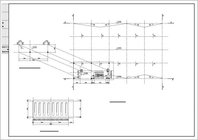 某大学城高校食堂建筑设计施工方案CAD图纸_图1