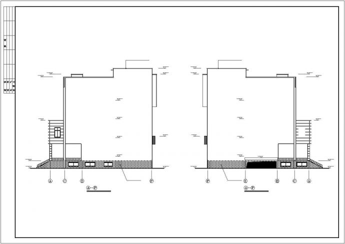 某大学城食堂全套建筑设计施工方案CAD图纸_图1