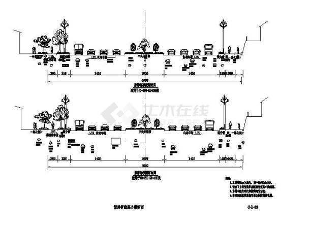 道路管线综合横断面图-图一