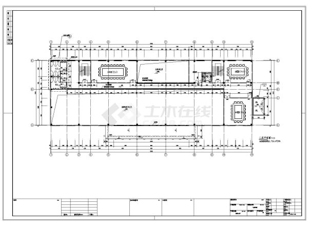 [江苏]某胶合木结构式旅游服务中心设计施工cad图纸-图二