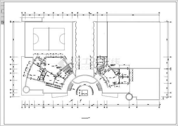 [双城]某广场二层洗浴餐饮中心建筑施工设计全套图（含门窗表）-图二