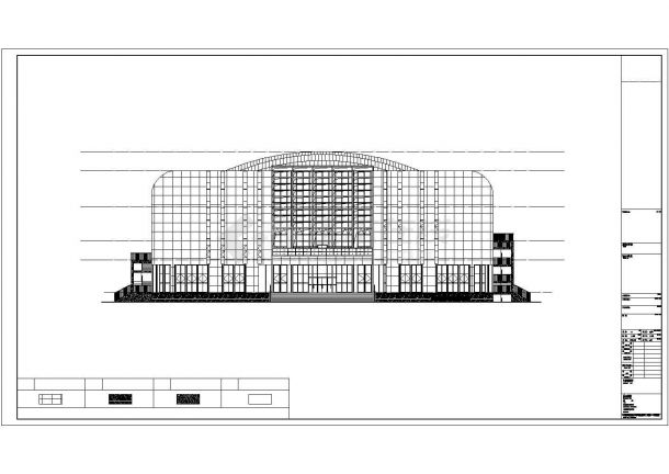 [四川]4层现代风格文体馆建筑施工全套设计图（面积约4300㎡）-图二