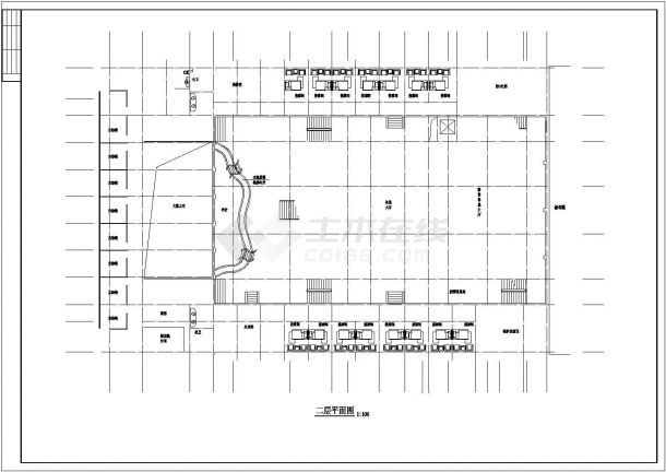 某大学城洗浴中心全套布置设计施工方案CAD图纸-图一