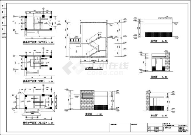 [苏州]某小区地下一层车库建筑施工设计全套图-图二