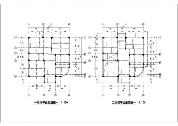 六安市某现代化村镇3层混合结构乡村别墅结构设计CAD图纸_图1