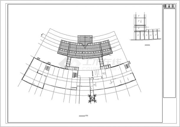 香洲半岛3层会所A栋建筑设计CAD施工图（含屋顶层设计）-图二
