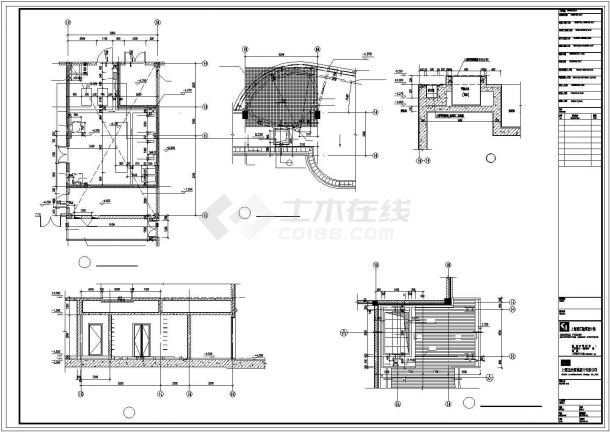 上海2层高档会所建筑设计CAD设计图（含地下室设计）-图二