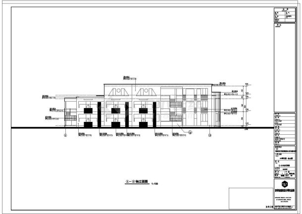某地三层幼儿园建筑全套设计施工方案CAD图纸-图一