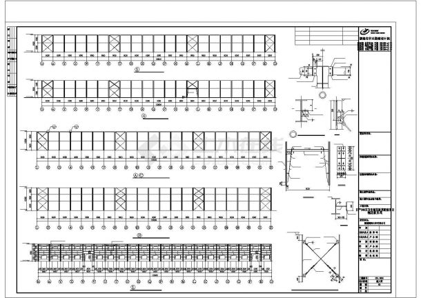 某木业公司刨花板车间钢结构全套设计施工方案CAD图纸-图一