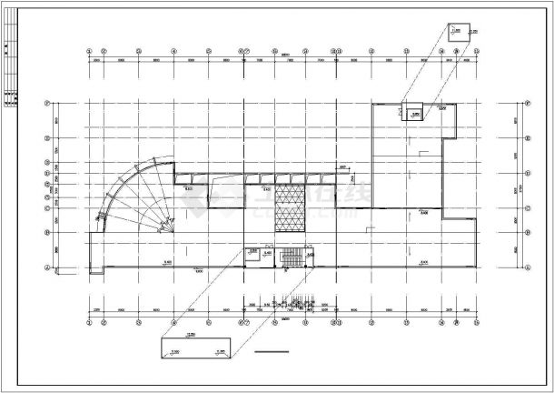 某三层门诊楼建筑全套设计施工方案CAD图纸-图一