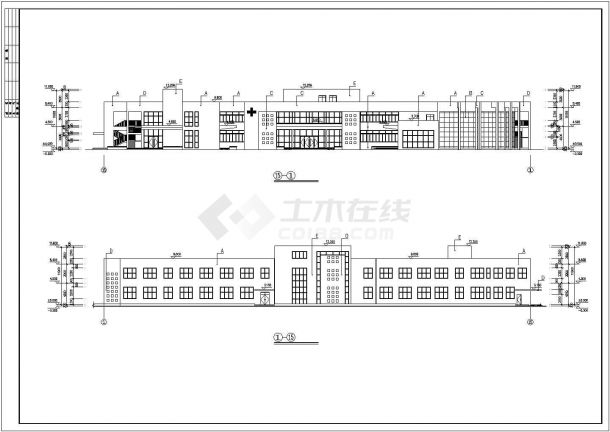 某三层门诊楼建筑全套设计施工方案CAD图纸-图二