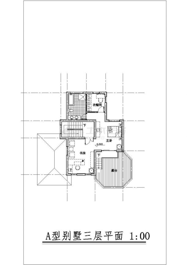 二层独栋别墅建筑施工图，共二十张-图一