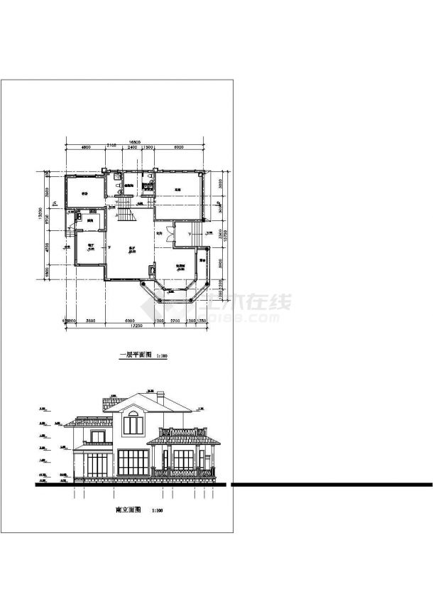 二层独栋别墅建筑施工图，共二十张-图二