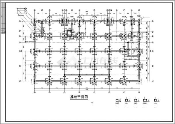 某五层电子综合楼框架结构施工图-图一