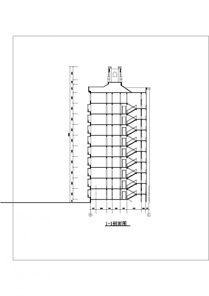常州某花园小区3栋小高层住宅楼扩初设计cad图纸_图1