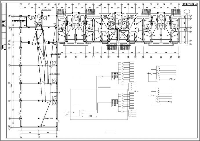 某六层小区住宅电气施工CAD图纸（三级防雷）_图1