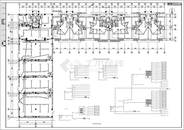 某六层小区住宅电气施工CAD图纸（三级防雷）-图二