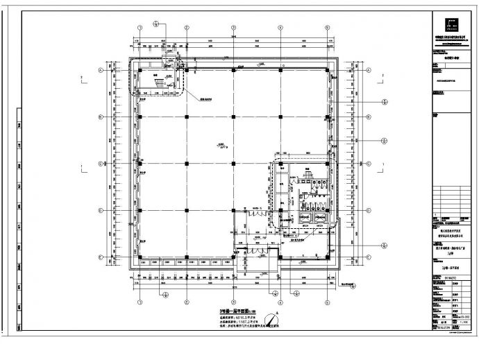 某四层框架结构生产厂房建筑施工cad图纸_图1