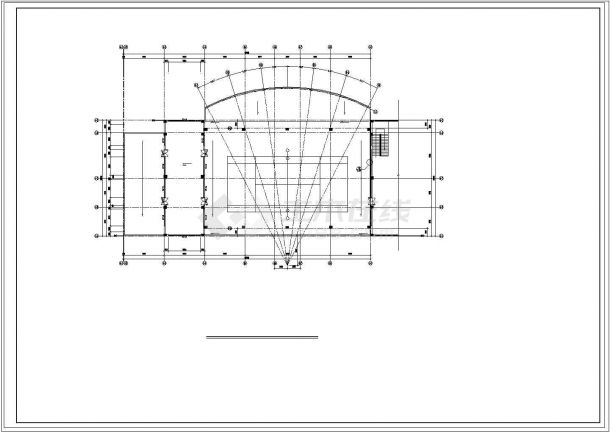 某地下1地上3层V型小区会所平面方案cad图纸（80米乘以22.9米 ）-图一