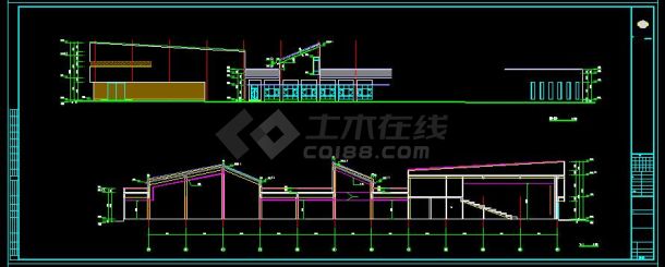 游乐园中式仿古2层客服中心建筑结构设计施工图-图一