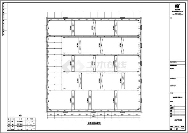 宏企公司钢结构厂房工程设计CAD图-图二