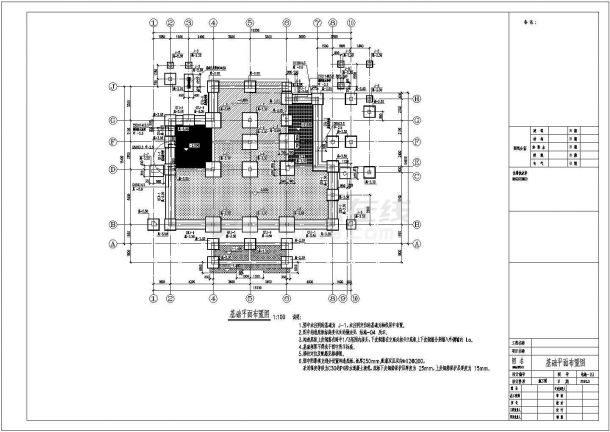 住宅设计_三层框架结构住宅楼改造加固结构施工CAD图-图二