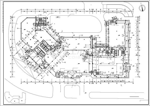 某大型5星级酒店全套建筑施工CAD图纸-图一