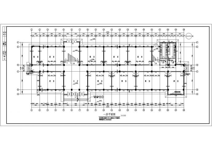 框架教学楼建筑设计全套CAD图纸_图1
