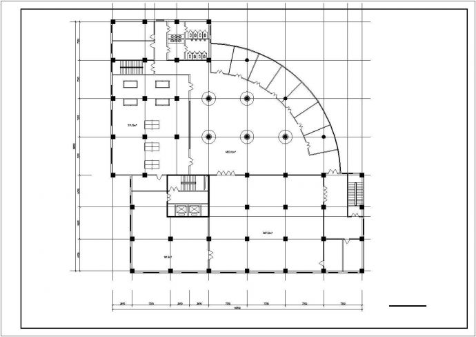 某大型养老院9200平米11层框架结构综合楼平立面设计CAD图纸_图1